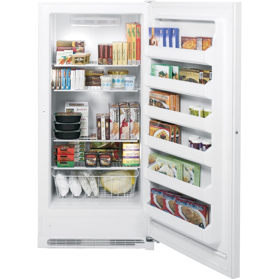 Ge 20 2 Cu Ft Frost Free Upright Freezer White At