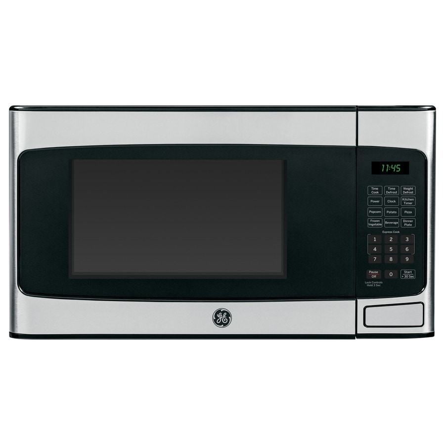 Ge 1 1 Cu Ft 950 Countertop Microwave Stainless Steel At Lowes Com