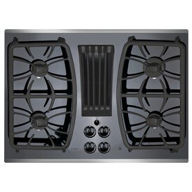 Cooktops At Lowes Ge Profile Gas Cooktop With Downdraft Exhaust Stainless Steel Common 30