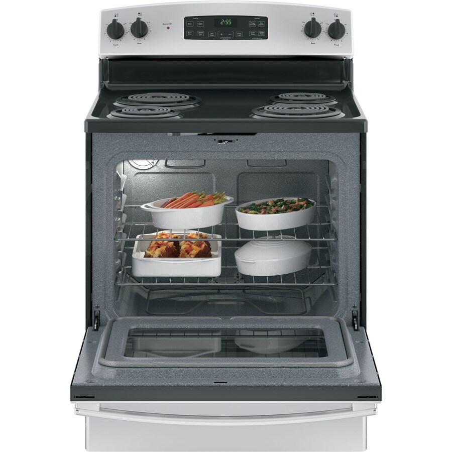 Ge Freestanding 5 Cu Ft Self Cleaning Electric Range Stainless Steel