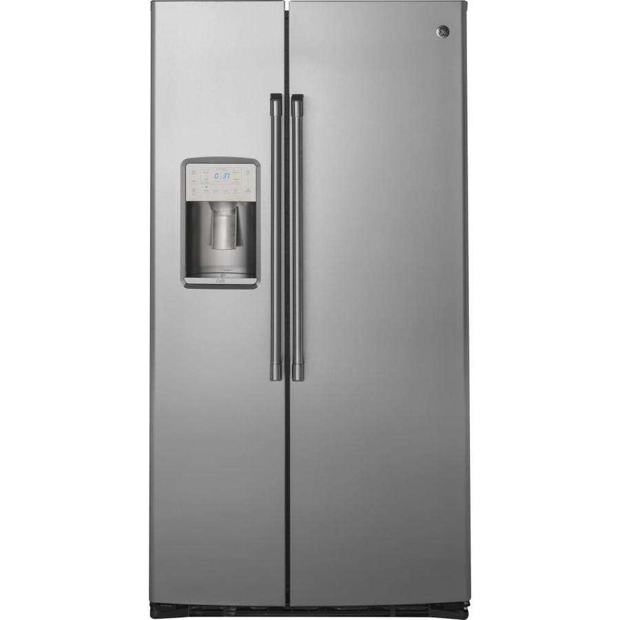 Ge Cafe 21 9 Cu Ft Counter Depth Side By Side Refrigerator With