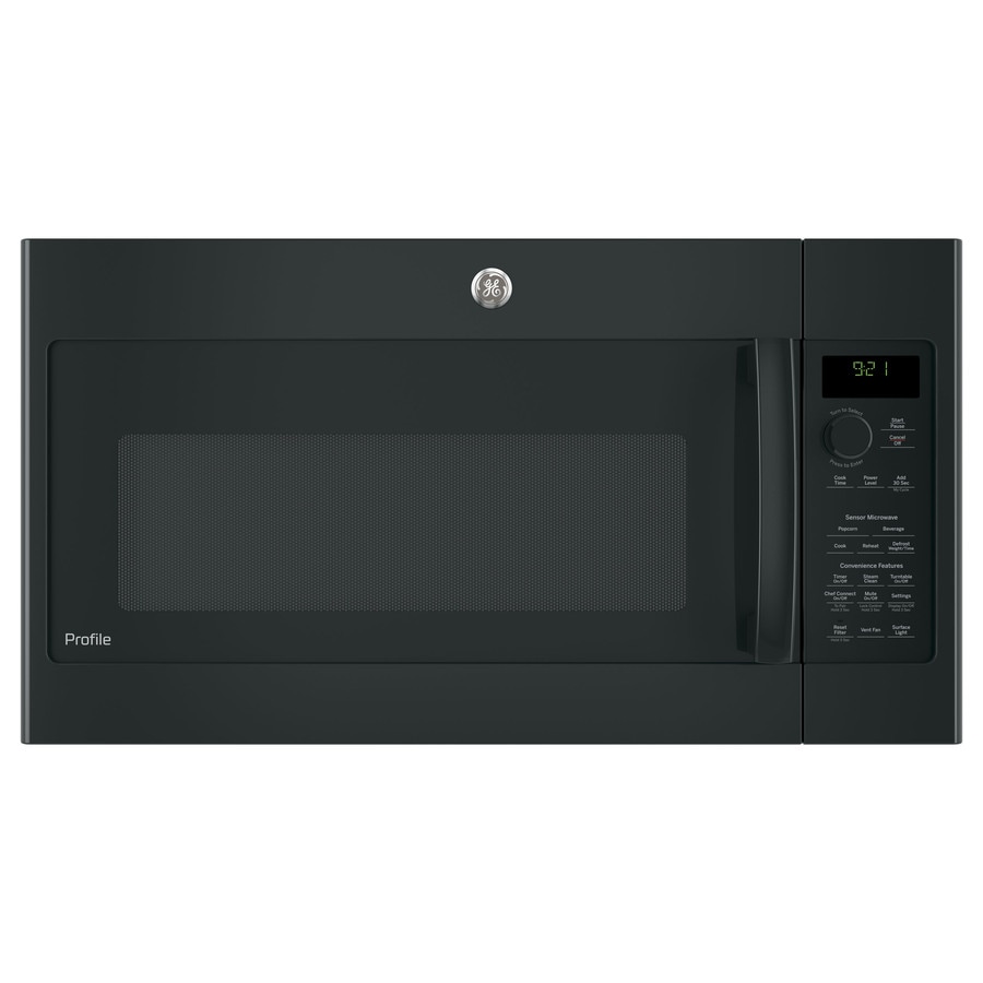 GE Profile Series PVM9215DKBB 2.1-cu ft 1000-Watt Over-the-Range Microwave with Sensor Cooking (Black)