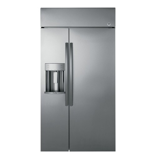 GE Profile 28.7-cu Ft Built-In Side-by-Side Refrigerator With Ice Maker ...