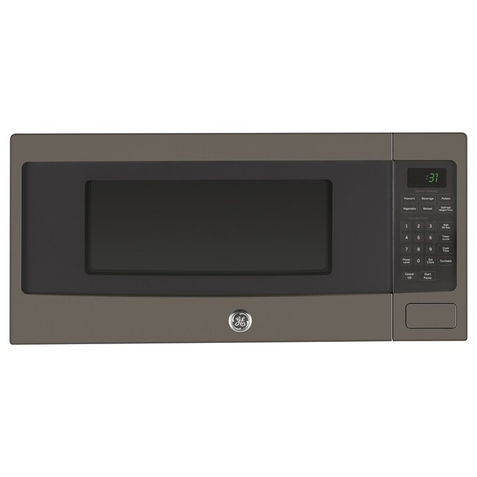 GE Profile 1.1-cu ft 800-Watt Countertop Microwave (Slate) in the