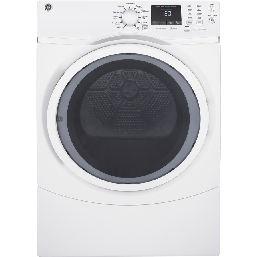 GE 7.5cu ft Stackable Electric Dryer (White) at