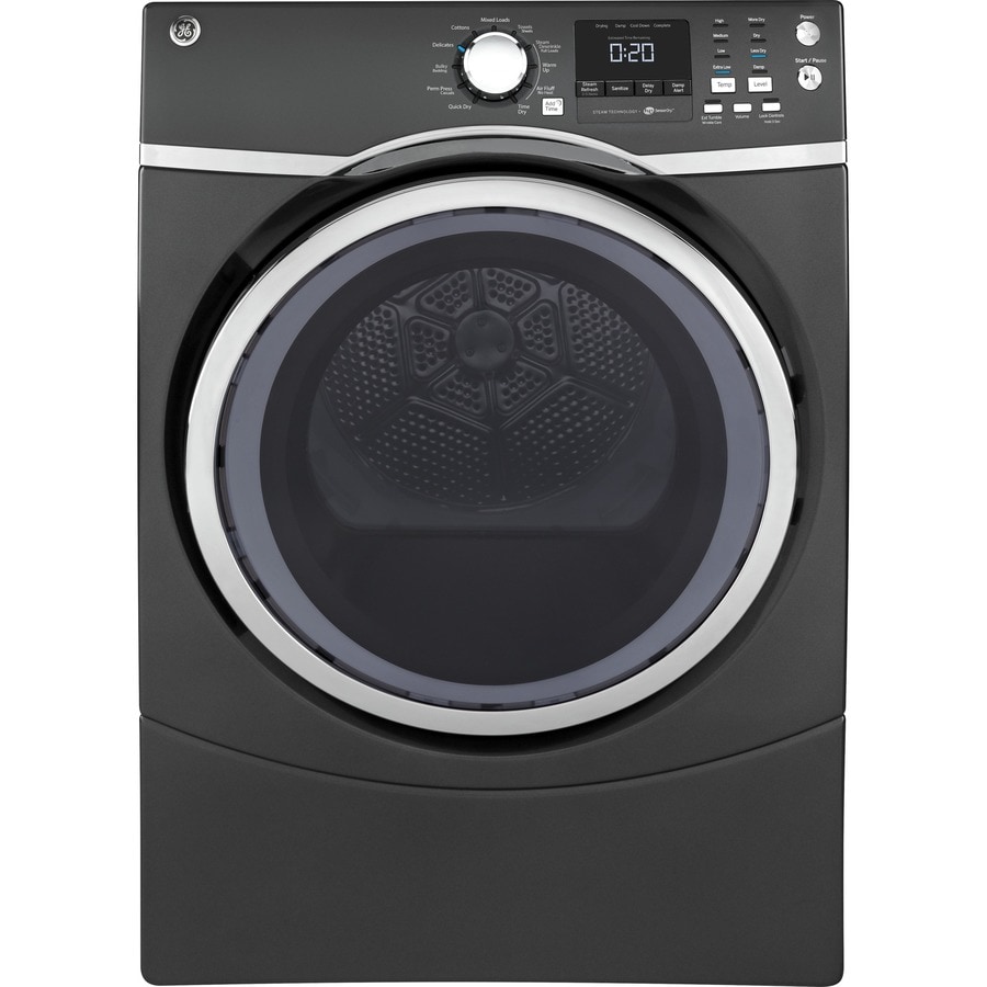 Ge 7 5 Cu Ft Stackable Electric Dryer Diamond Gray In The Electric Dryers Department At