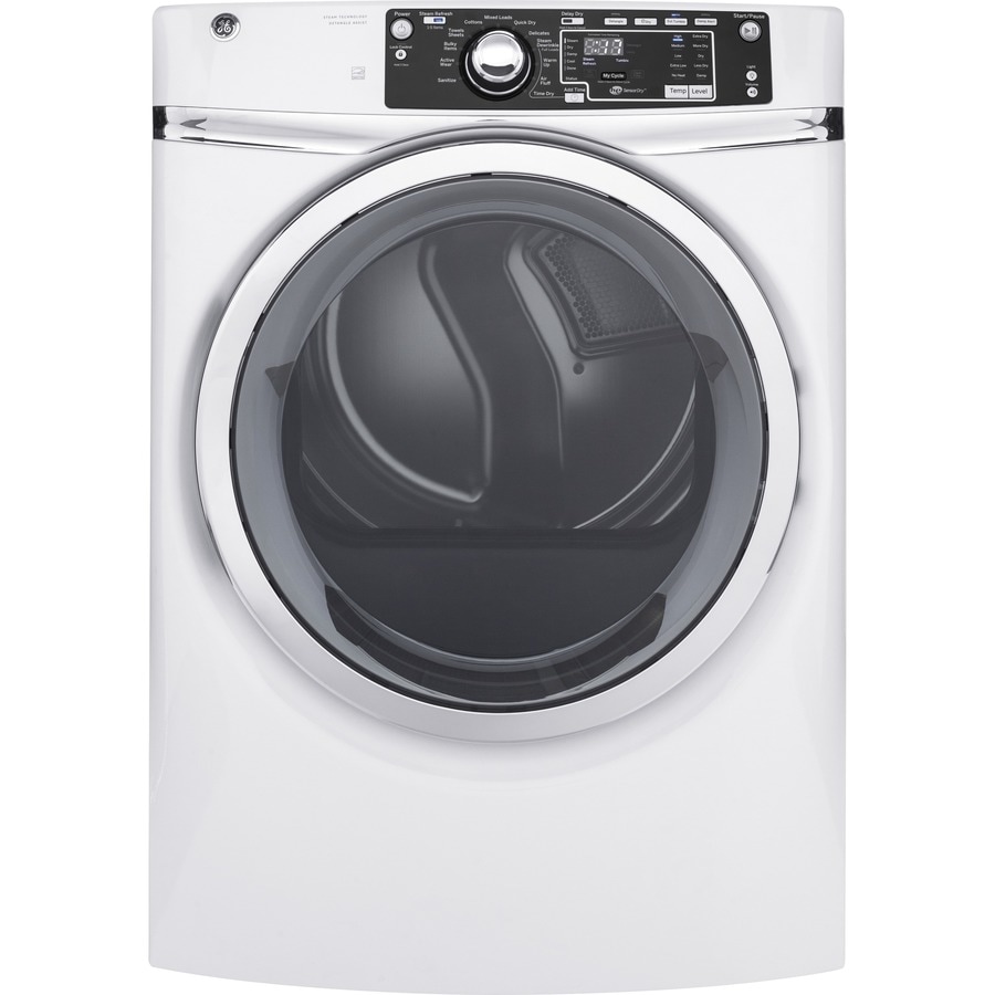 GE 8.3cu ft Stackable Gas Dryer (White) ENERGY STAR at