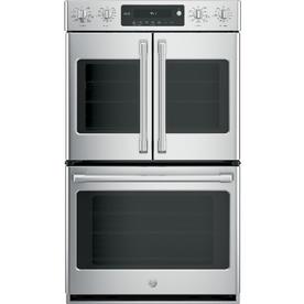 Double Electric Wall Ovens At Lowes Ge Cafe Self Cleaning True Convection Double Electric Wall Oven Stainless Steel
