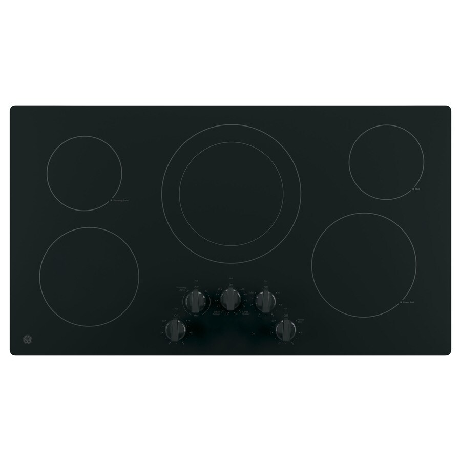 Ge 36 Inch Element Smooth Surface Radiant Black Electric Cooktop