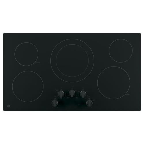 Ge 36 Inch Element Smooth Surface Radiant Black Electric Cooktop