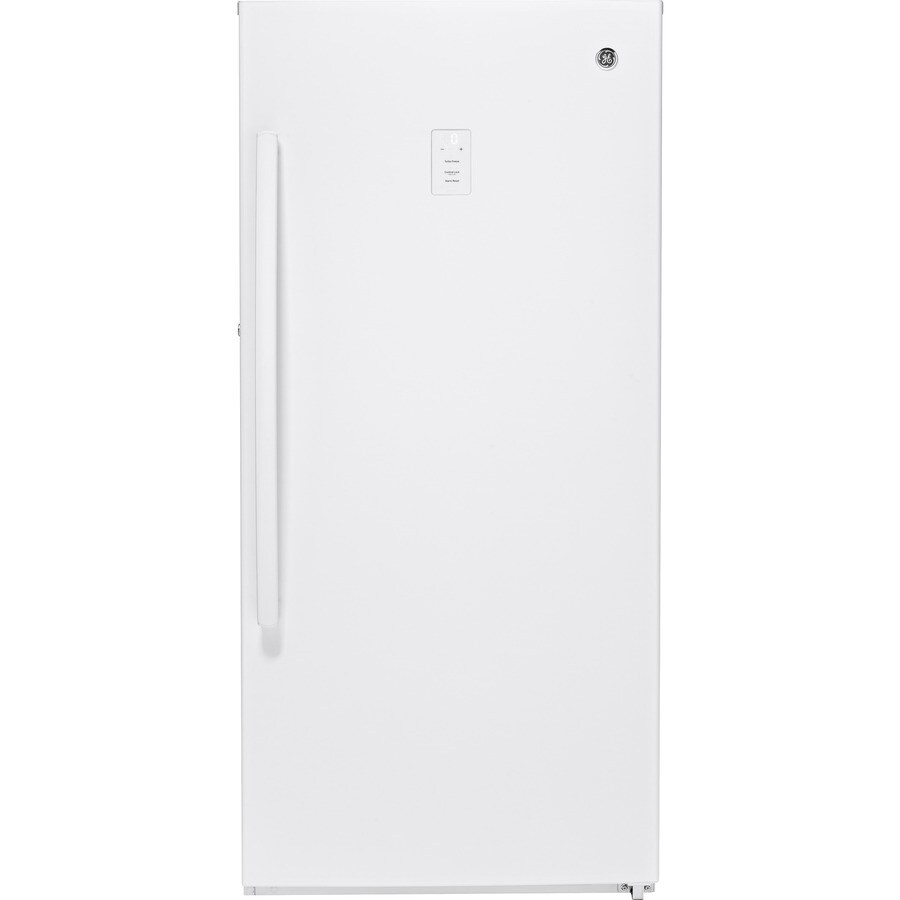 Ge 14 1 Cu Ft Frost Free Upright Freezer White Energy Star At