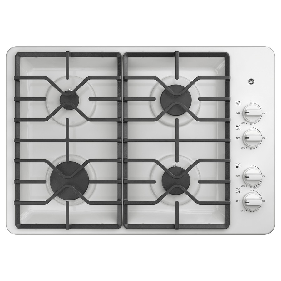 Ge 30 In White Gas Cooktop Common 30 In Actual 30 In At Lowes Com