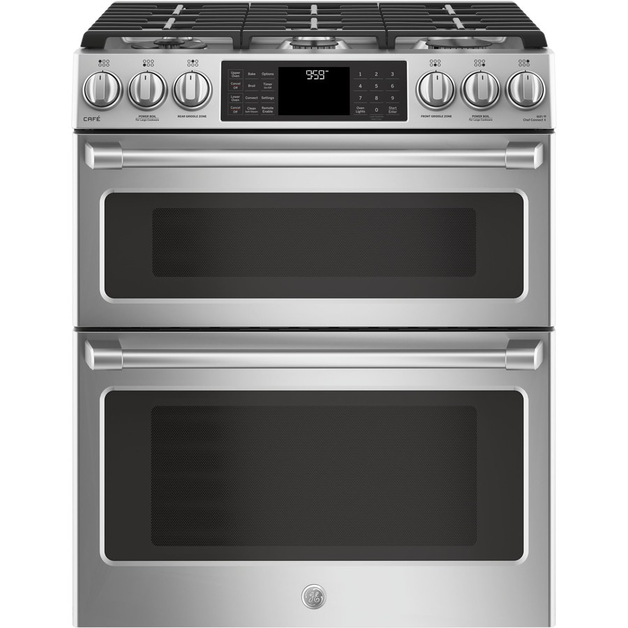Ge Cafe 6 Burner 4 3 Cu Ft 2 Self Cleaning Double Oven Ge Cafe 6 Burner 4 3 Cu Ft 2 Self Cleaning Double Oven True Convection Gas Range Stainless Steel Actual 30 In