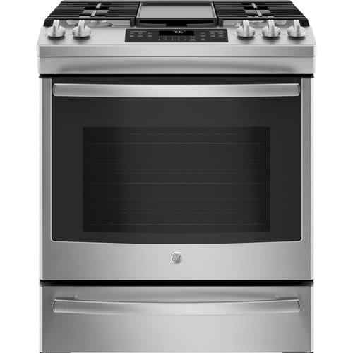 GE 5 Burners 5.6-cu ft Self-Cleaning Convection Slide-in Gas Range ...