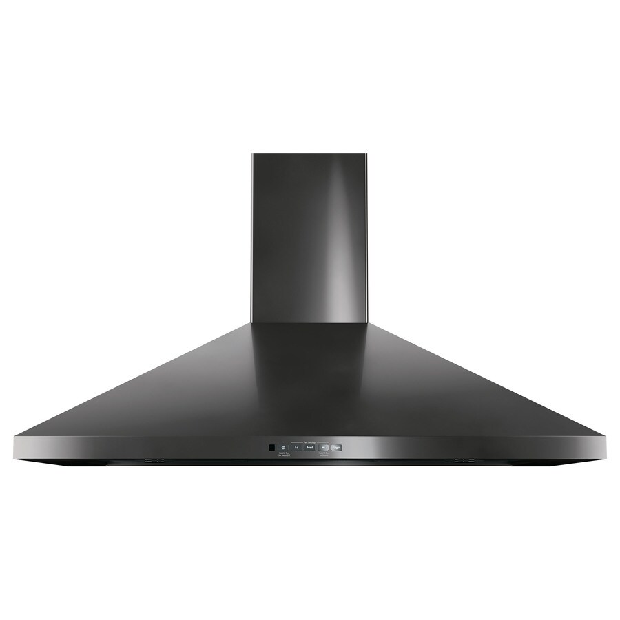 Ge 36-in Convertible Black Stainless Wall-mounted Range Hood (common 