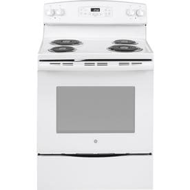 Electric Ranges At Lowes Ge 5 3 Cu Ft Self Cleaning Freestanding Electric Range White Common