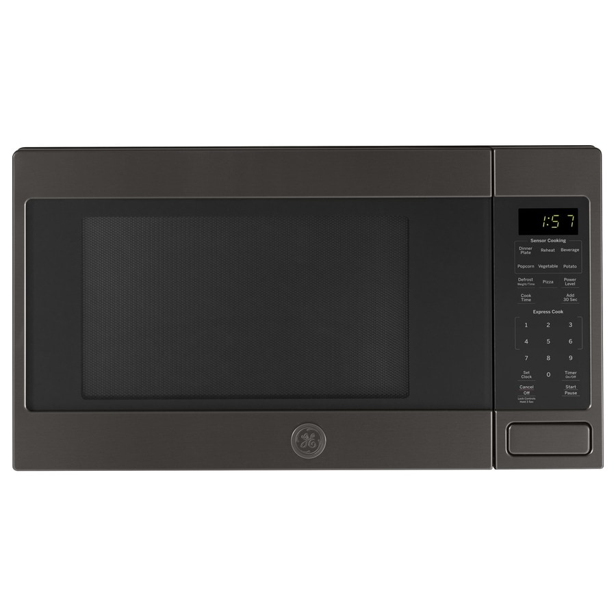 Ge 1 6 Cu Ft 1150 Countertop Microwave Black Stainless At Lowes Com