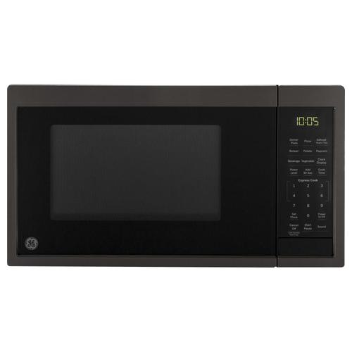 Ge 0 9 Cu Ft 900 Countertop Microwave Black Stainless At Lowes Com