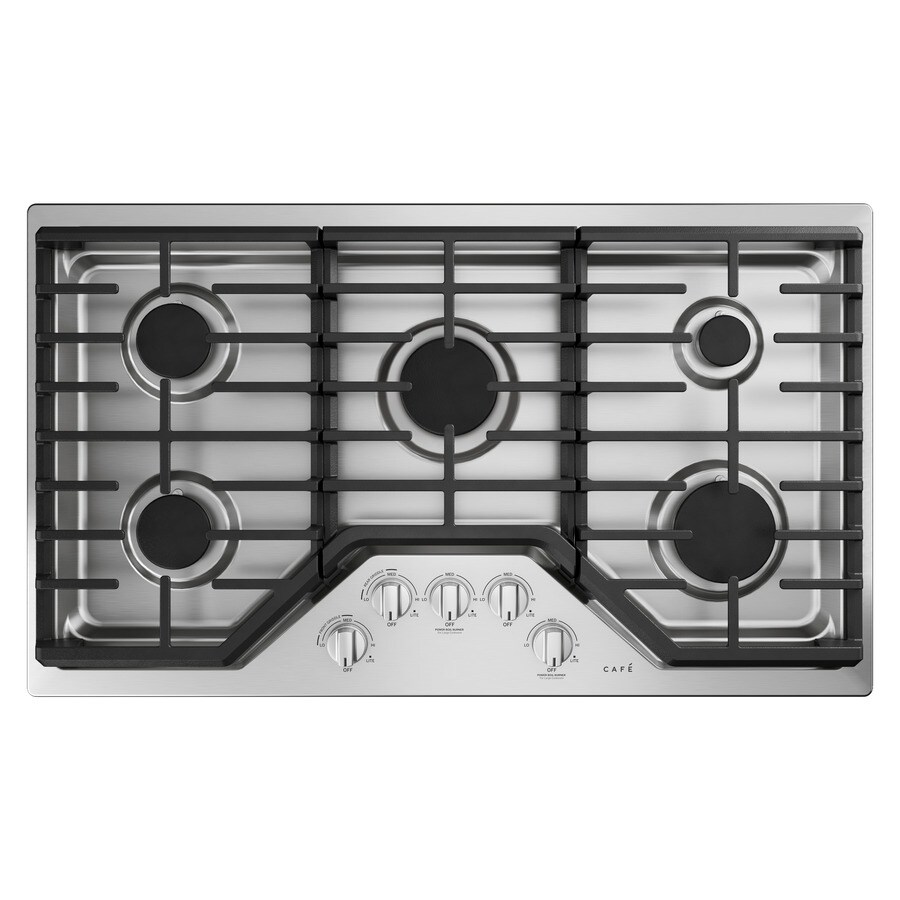 Ge 36 In 5 Burner Stainless Steel Gas Cooktop Common 36 Inch