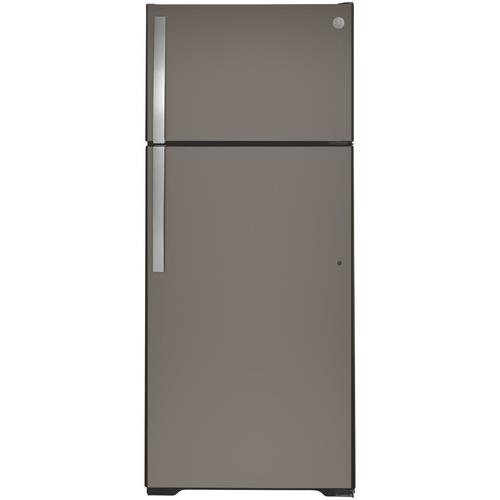 GE 17.5cu ft TopFreezer Refrigerator (FingerprintResistant Slate) in