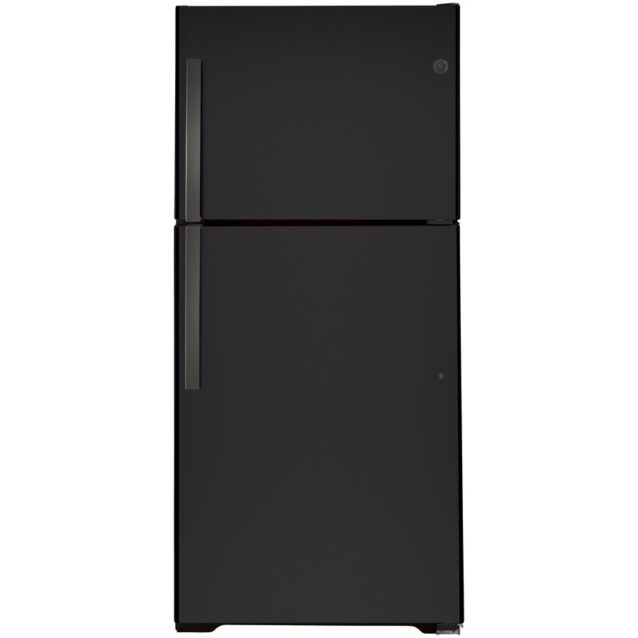 GE Garage-Ready 21.9-cu ft Top-Freezer Refrigerator (Fingerprint ...