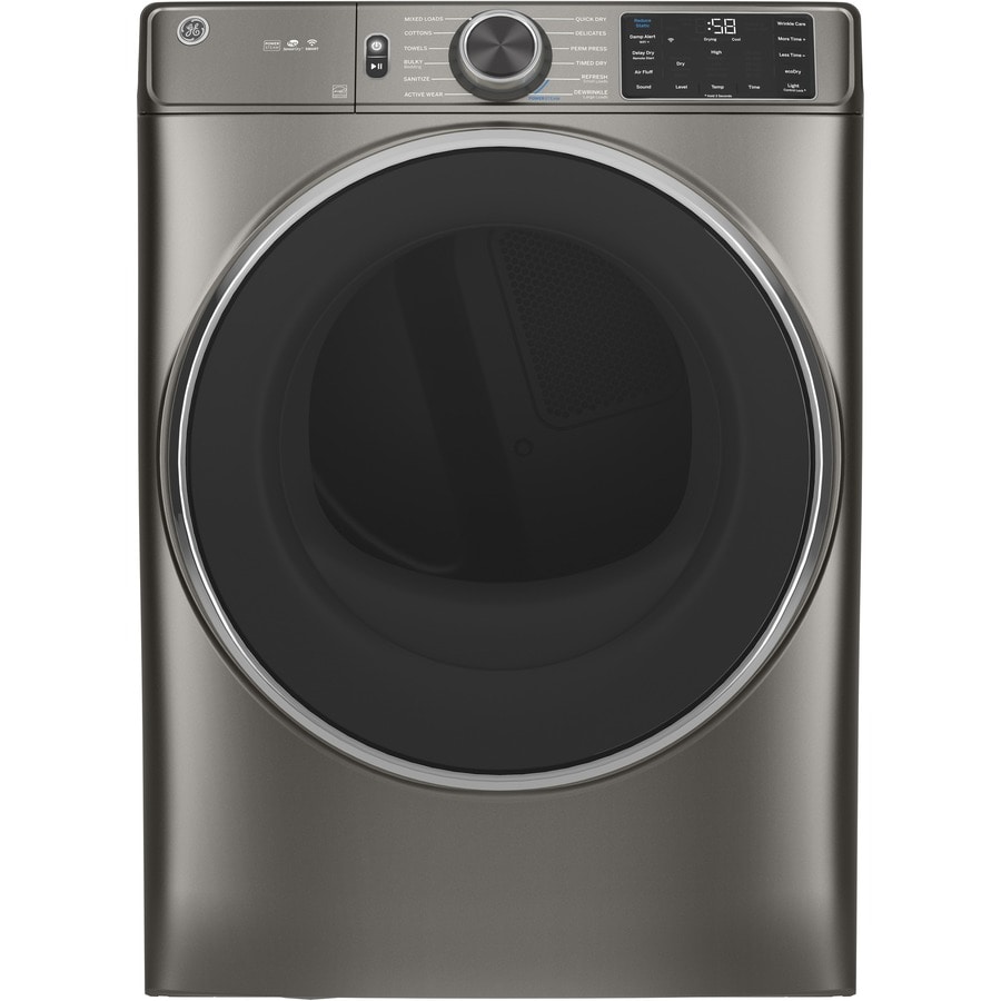 GE 7.8cu ft Stackable Steam Cycle Electric Dryer (Satin Nickel) ENERGY