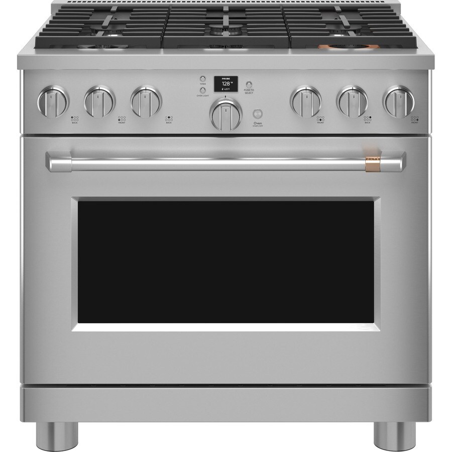 Cafe 36in Standard 6 Burners Selfcleaning Air Fry Convection Oven