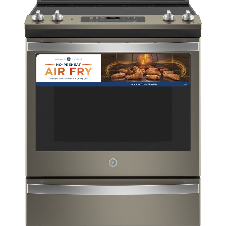 GE 30in Smooth Surface 5 Elements 5.3cu ft SelfCleaning Air Fry