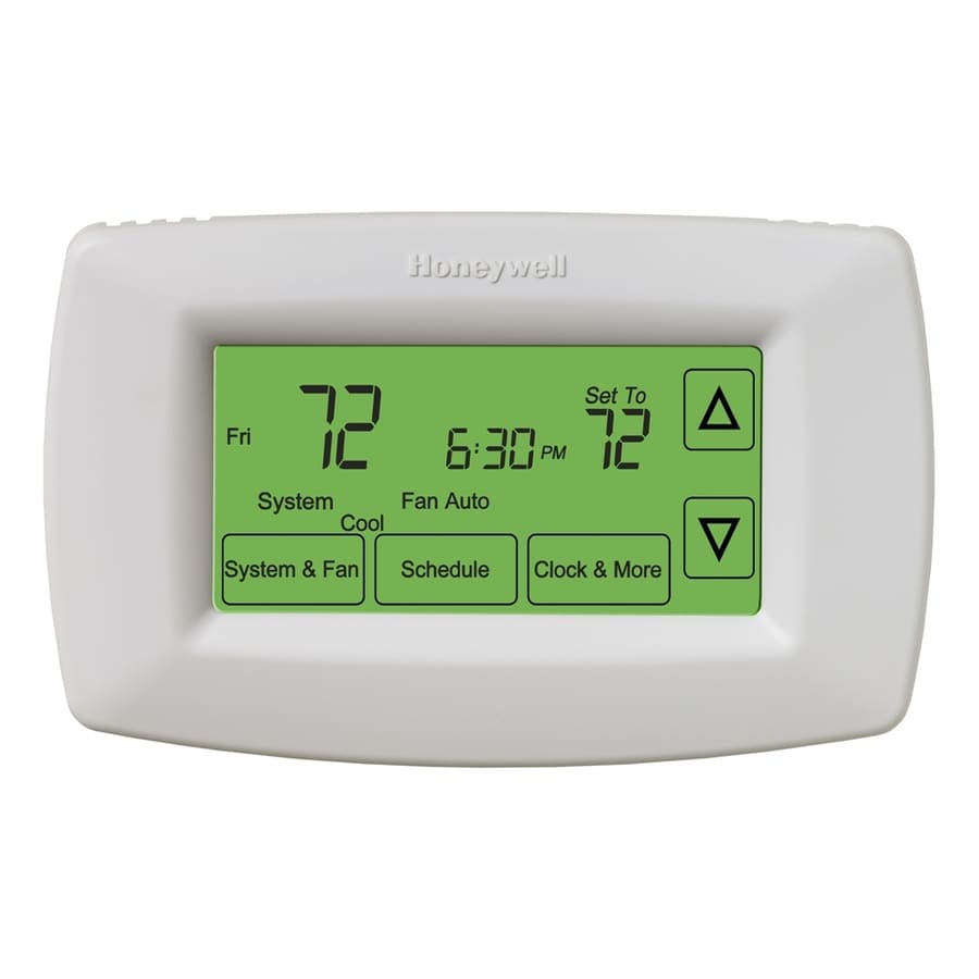 thermostat temperature setting reading degrees than hvac lower honeywell programmable screen touch