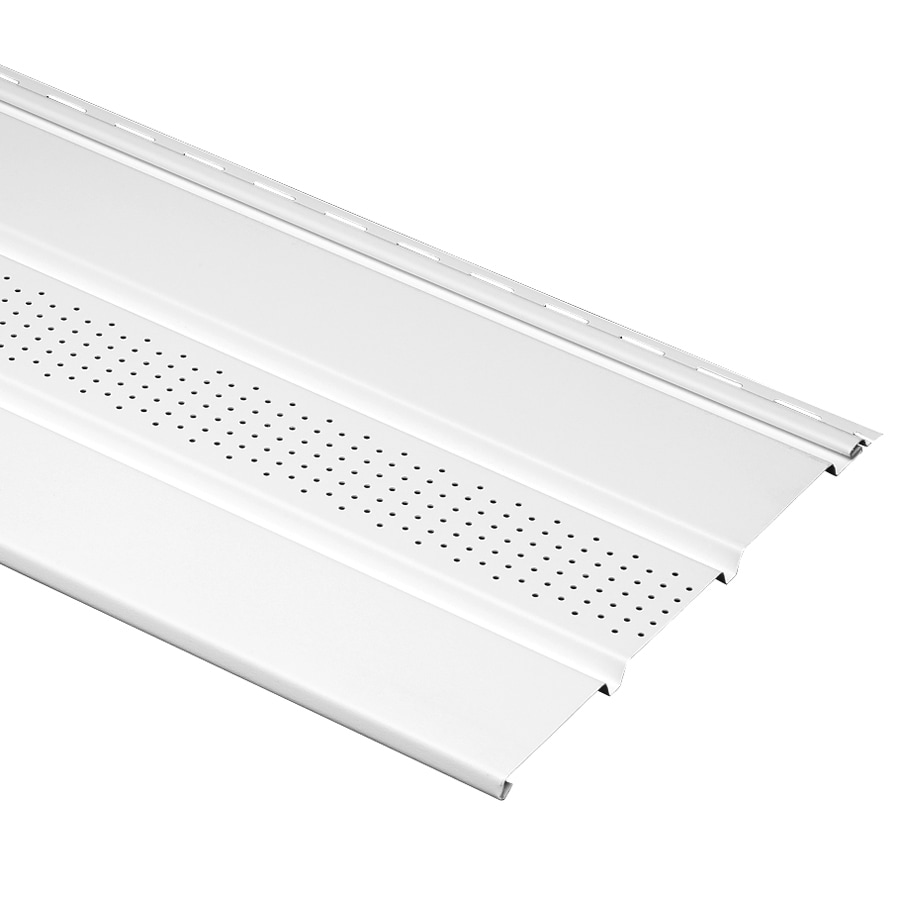 Durabuilt 12-in x 144-in 911 White Vinyl Vented Soffit at ...