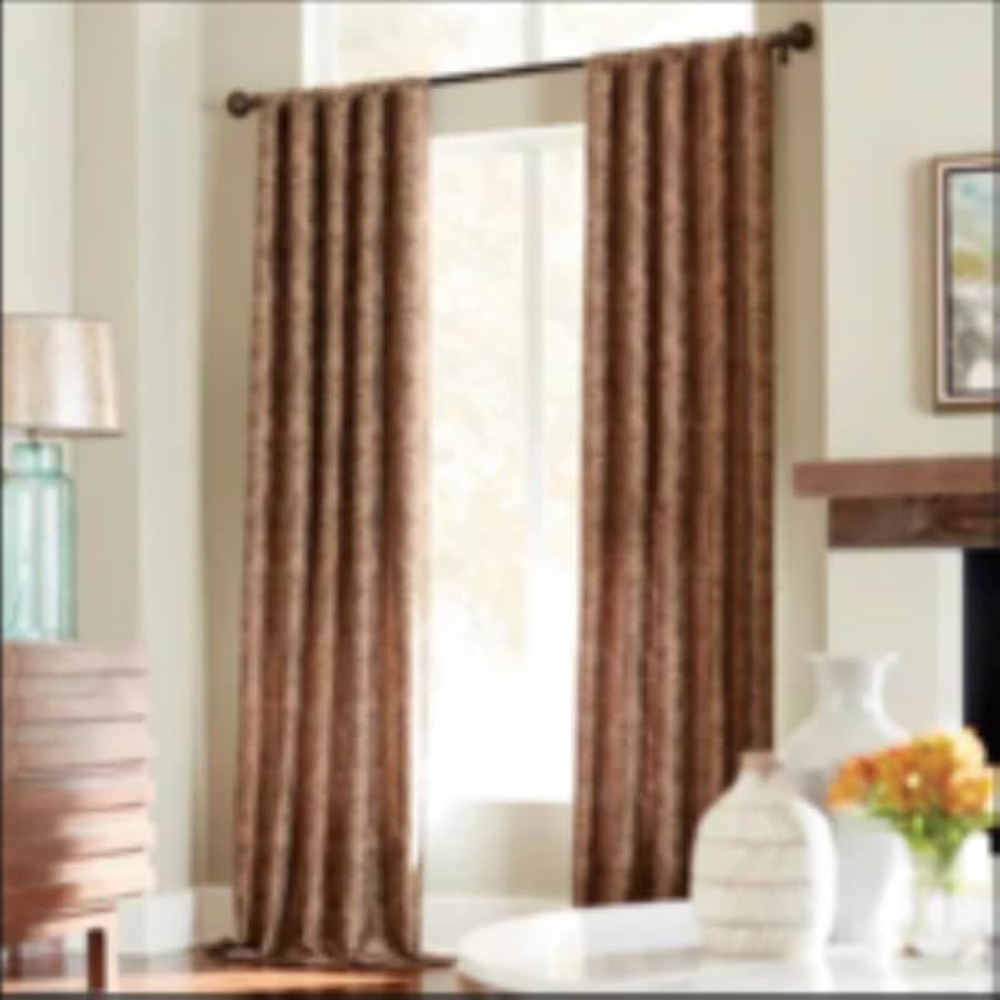 Allen + roth allen + roth Raja 95 In. L Mocha Lined Curtain Panel at