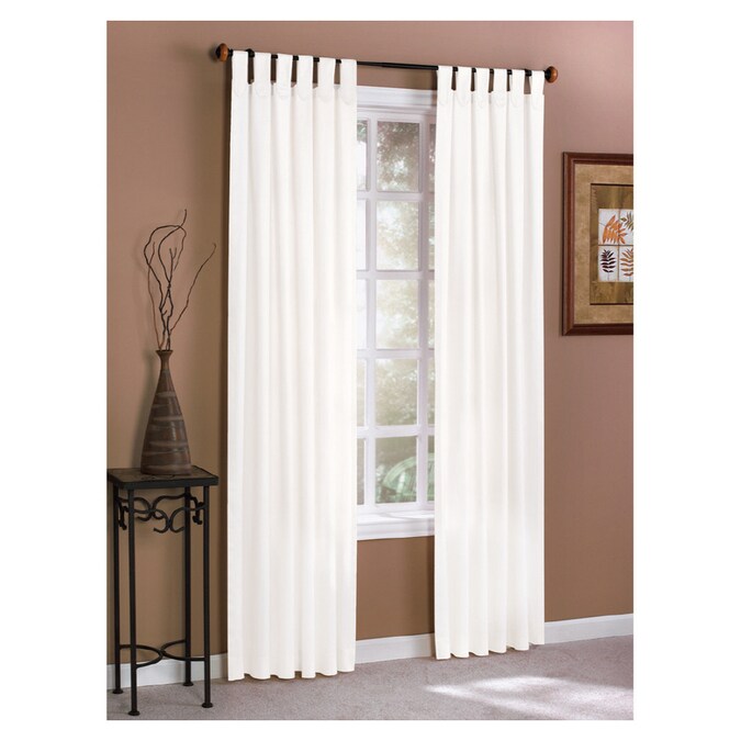 Style Selections Drp Ss 84 In White, White Tab Top Curtains