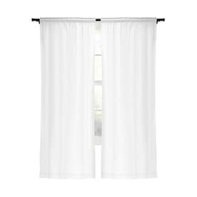 Style Selections Energy 80-in White Polyester Blackout Curtain Panel Pair