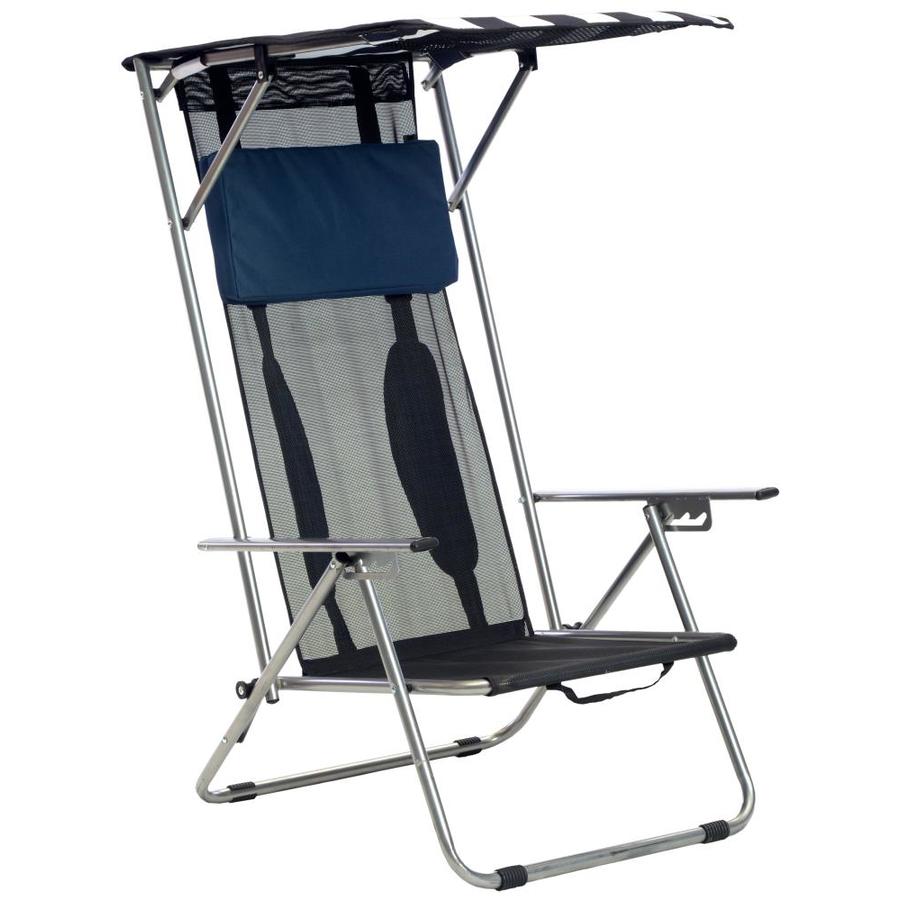 Quik Shade Navy and White Folding Beach Chair in the Beach & Camping