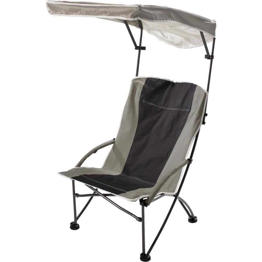 Quik Shade Tan And Black Folding Beach Chair At Lowes Com