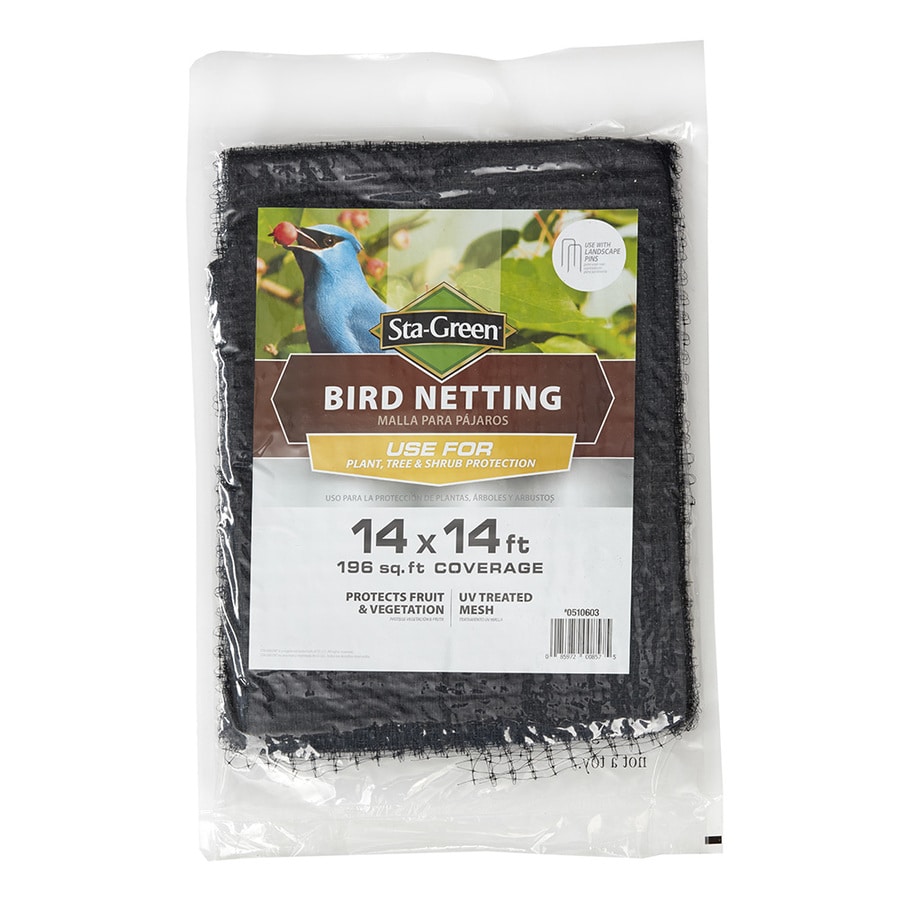 Sta Green Actual 14 Ft X 14 Ft Bird Netting Black Polypropylene