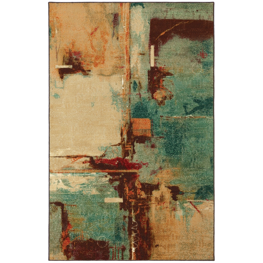 Mohawk Home 58110-58015-60X96 Select Strata Aqua Fusion Rectangular Brown Transitional Woven Area Rug (Common: 5-ft x 8-ft; Actual: 60-in x 96-in)