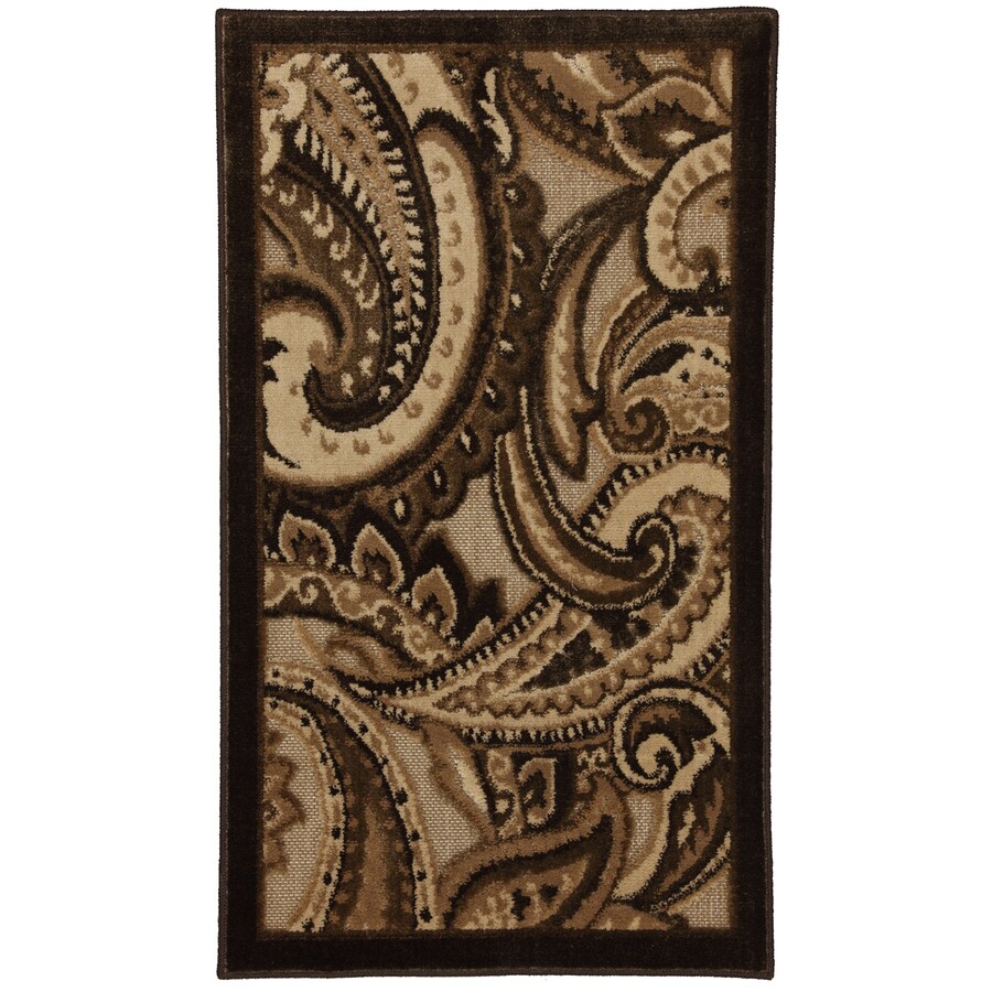 Mohawk Home Brown Paisley Rectangular Indoor Woven Throw Rug Common 2   086093334673 