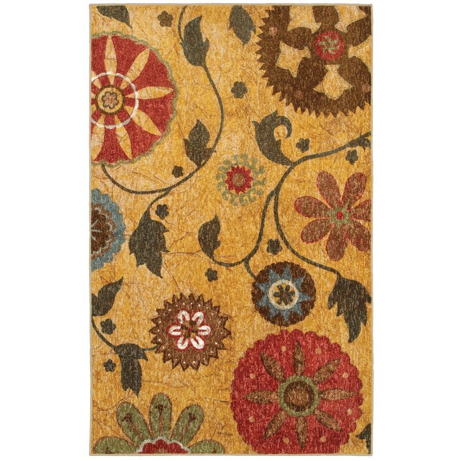 Mohawk Home Yellow Medallion 5 x 8 Multicolor Area Rug at Lowes.com