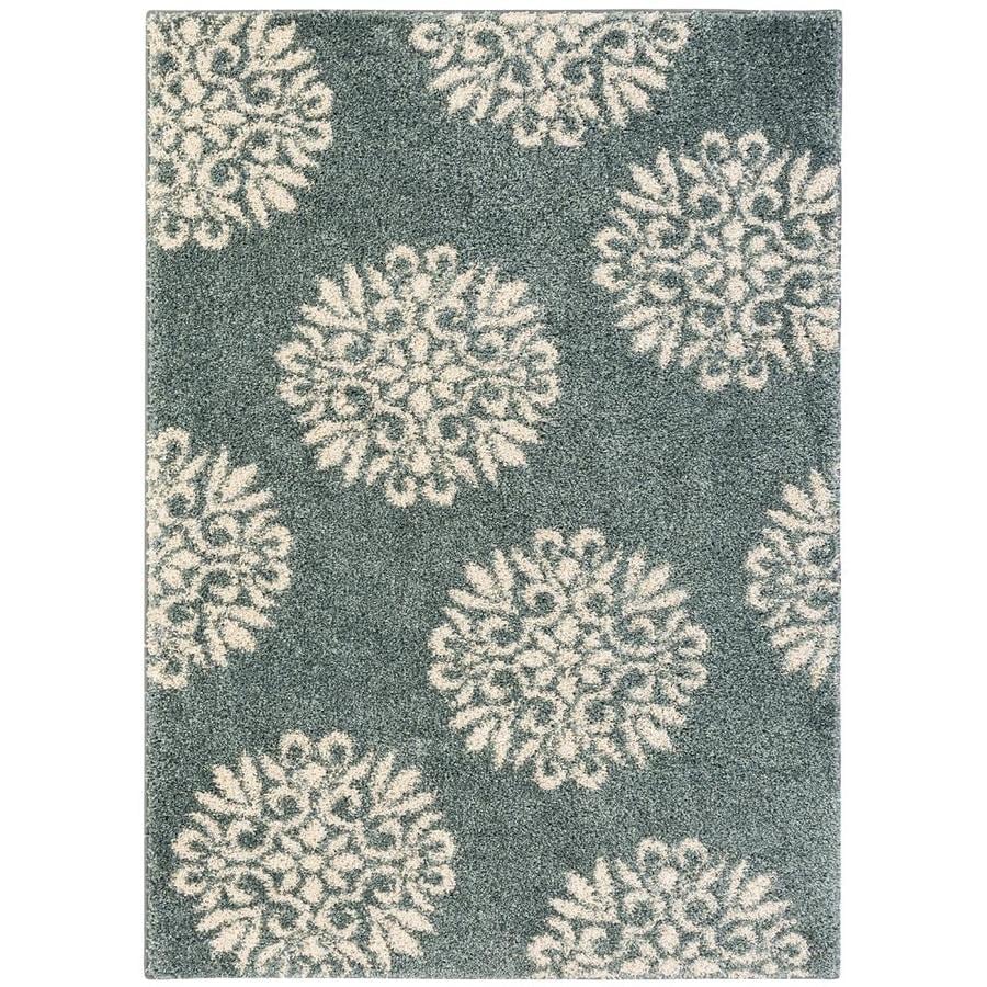 Mohawk Home Exploded Medallions Slate Blue Indoor Area Rug Mohawk Home Exploded Medallions Slate Blue Indoor Area Rug Common 5 X 7