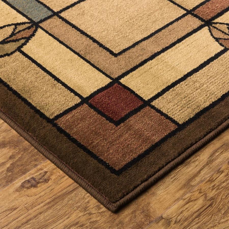 Mohawk Home Leaf Point Multi Brown Indoor Throw Rug 2 x 3