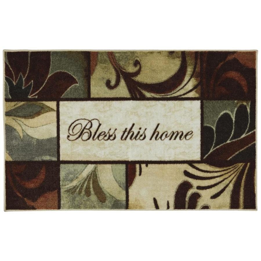 Mohawk Home 12160-473-20X45 Brown Rectangular Indoor Throw Rug (Common: 2 x 4; Actual: 2.5-ft W x 4-ft L x 0.5-ft dia)