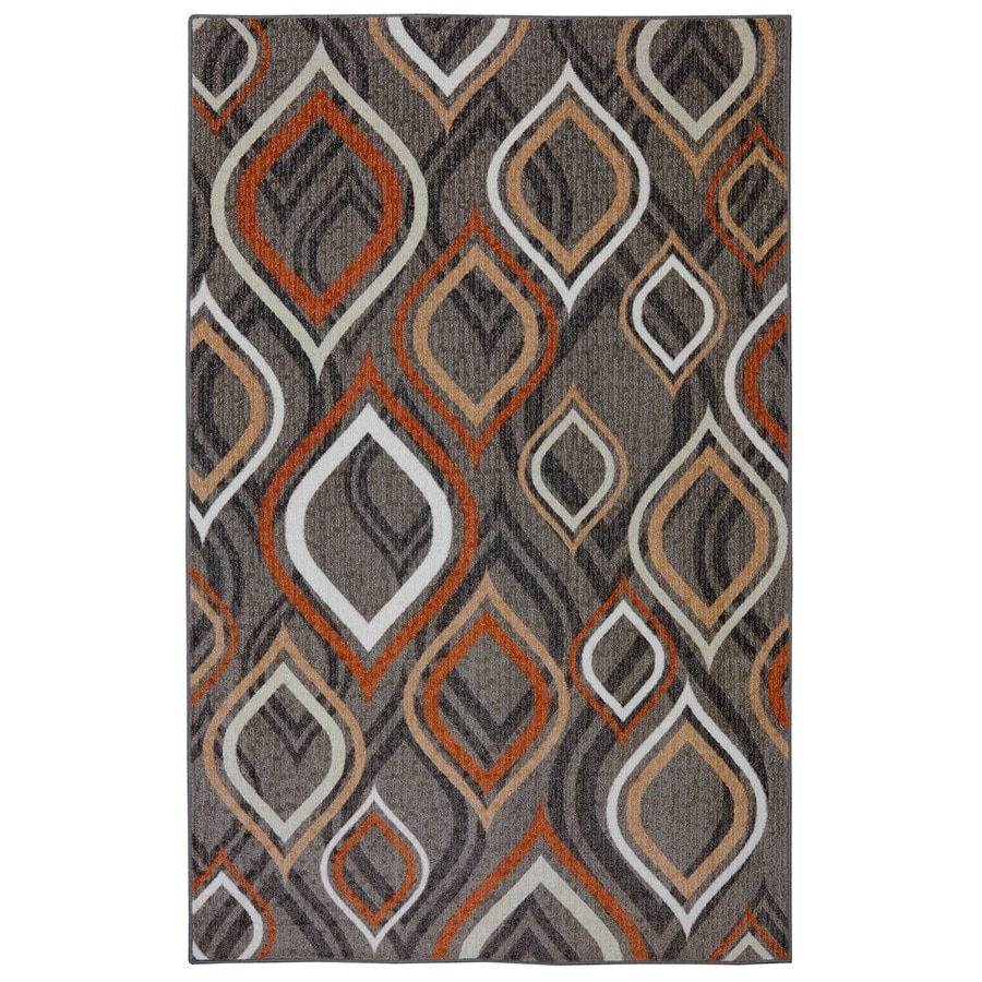 Mohawk Home Pedrin 8 x 10 Gray/Silver Geometric Area Rug in the Rugs department at
