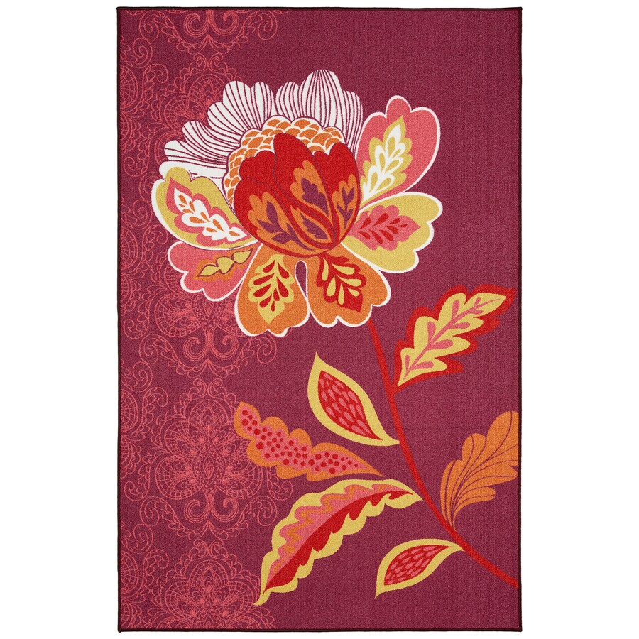 Mohawk Home Amaranda Purple Indoor Inspirational Area Mohawk Home Amaranda Purple Indoor Inspirational Area Rug Common 5 X 8