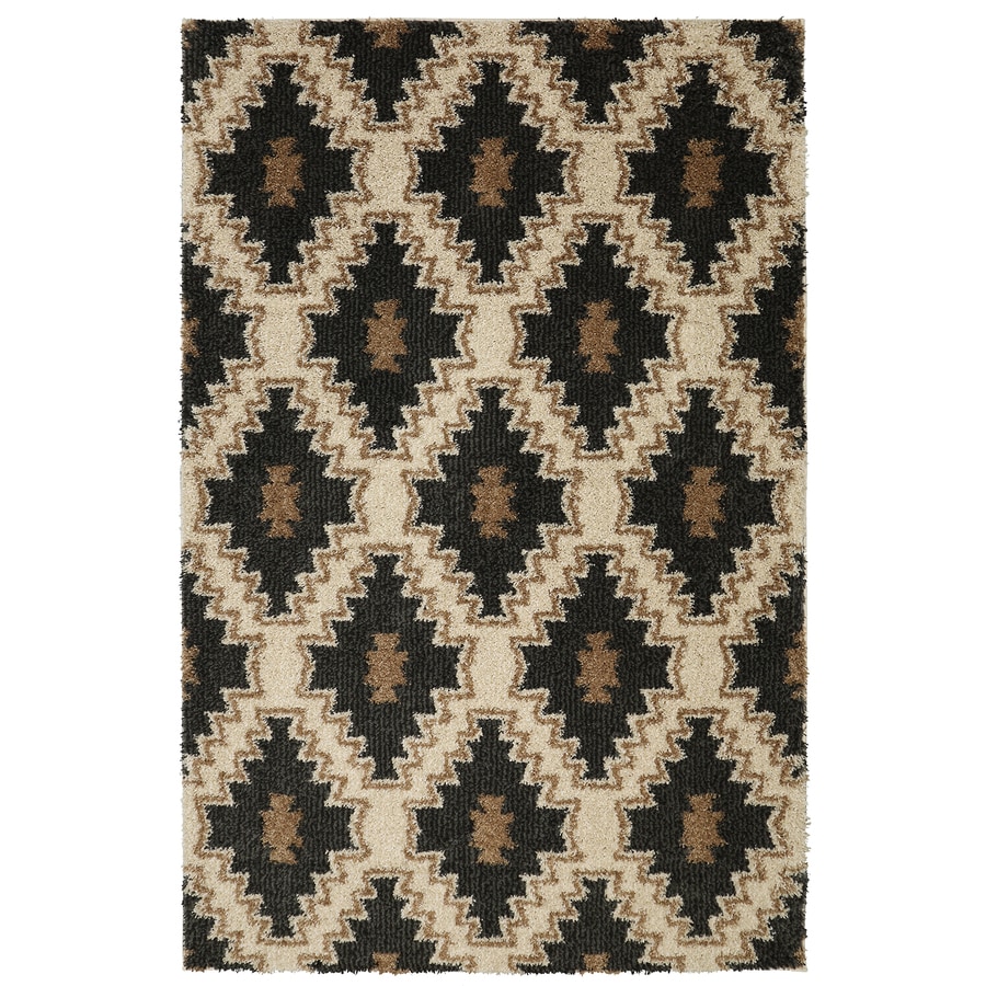 Mohawk Home Carson Diamond Charcoal Rectangular Indoor Mohawk Home Carson Diamond Charcoal Rectangular Indoor Woven Area Rug Common 8 X