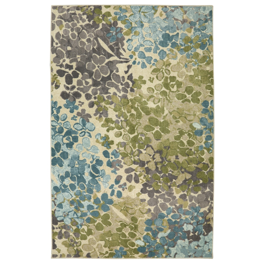 Mohawk Home Radiance Aqua Aqua Rectangular Indoor Tufted Area Rug ...