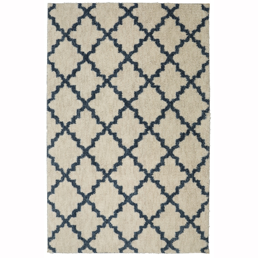 Shop allen + roth Briarwick Dark Slate Rectangular Indoor Woven Area