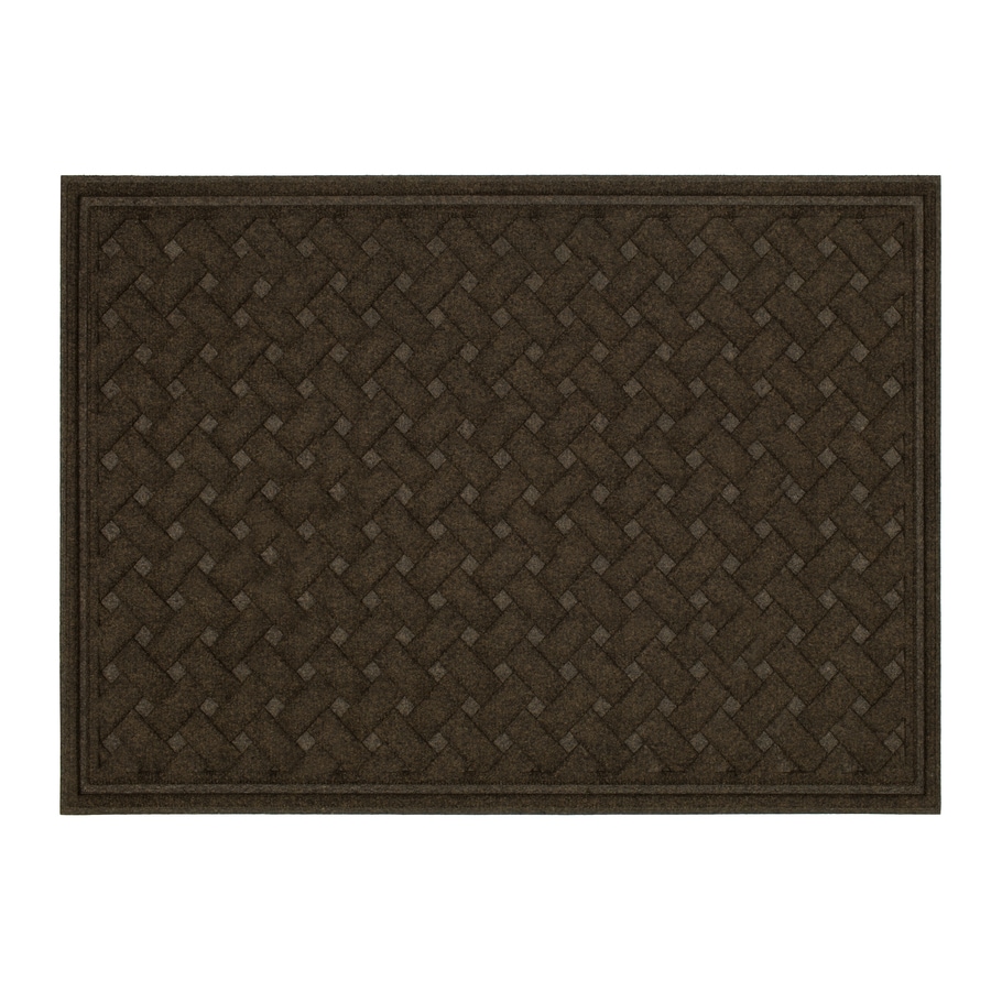 Mohawk Home Basketweave Brown Rectangular Door Mat Common 3 Ft X