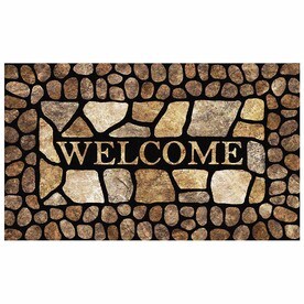 Mohawk Home Pebble Border Welcome Rectangular Door Mat (Common: 1-1/2-ft x 2-1/2-ft; Actual: 18-in x 30-in)