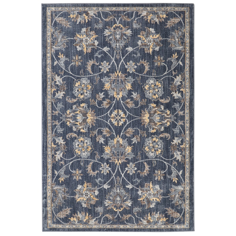 Shop allen   roth Decora Rectangular Indoor/Outdoor Woven Area Rug ...